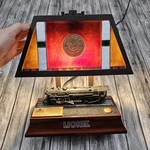 Tested Vintage 2002 Lionel Animated Train Lamp Hudson 700E Stained Glass 93390. Fixed Price $74.99.
