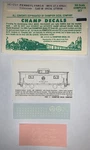 Champ Ho Decal Pennsylvania/prr N-8 Cabin Car/caboose Special Lett #HC-210. Fixed Price $6.25.