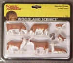Scale Hereford Cows Woodland Scenics People 2767. Fixed Price $24.99.