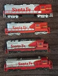 Bachmann Ho Santa Ge U36B, GP30, Ahm GP18, Lifelike GP38 Powered Tested Good. Fixed Price $50.00.