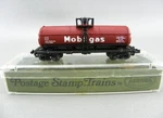 Vintage Aurora Postage Stamp Trains 4884 Scale Mobil Gas Svx 1442 Tanker Car. Fixed Price $13.97.