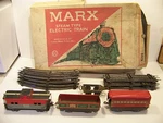 Marx Steam Type Electric Train Box, Track, Asstd Cars 4205 No Engine. Fixed Price $74.99.