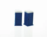 1:87 Porta-potty 2 Pack Blue/white Plastic 1" Tall 3D To Scale Diorama Part. Fixed Price $8.95.
