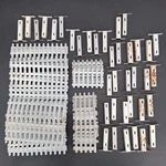 Lot Of Vintage Miniature Metal Interlocking Picket Fencing White Many Sections. Fixed Price $39.99.