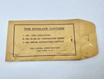 Vintage Lionel Trains No. 153C Contactor Envelope Only. Fixed Price $14.99.