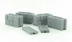 3D To Scale 50-130-GY 1/50 Precast Wall Block Set Concrete Scenery. Fixed Price $11.99.