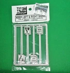 Tichy Train Group Scale #2067 Keep Left & Right Signs, Pkg. 8 - Details Below. Fixed Price $6.25.
