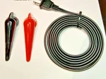 Lionel 1033 Transformer Handles & Cord 6' Orange Black W/ Clips. Fixed Price $11.75.