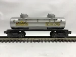 Lionel Gauge 6465 Sunoco Two Dome Metal Frame Silver Oil Tank Car. Fixed Price $9.00.