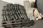 Lot 40 Vintage American Flyer Gauge Tracks & 90+ Cardboard Trestle Pieces. Fixed Price $44.99.