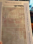 Microscale Decal HO-87-210-5 Nh Gothic Letters & Numbbers Red. Fixed Price $5.00.