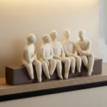 Hi-line Abstract Seated Figures Sculpture. Fixed Price $74.25.