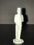 Marx Cadet - Present Arms 54MM Scale Figure 1950S. White Plastic. Fixed Price $5.00.