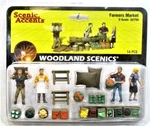 Woodland Scenics A2750 Accents Farmers Market & Figures (set Of 14). Fixed Price $26.56.