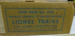 Lionel #042 Gauge Manual Control Switch Pair In Excellent Condition O.b. Fixed Price $59.99.