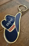 Vintage Texas Cowboy Hat Keychain Blue Enamel Western Souvenir Ring. Fixed Price $11.99.