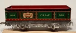 Marx No. 552 Rock Island Green Gondola 4 Whl/tab & Slot Cplrs - Silver Frame. Fixed Price $20.00.