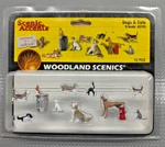 Scale Woodland Scenics A2725 Accents Dogs & Cats (12)PCS. Fixed Price $25.50.