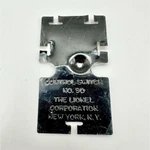 Lionel No. 90 Control Switch Cover Plate - Silver Steel Gauge. Fixed Price $9.95.