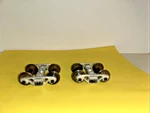 1 Pr. Classic Ace 'o' Scale 2 Rail Metal Roller Bearing Freight Trucks. Fixed Price $18.00.