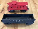 Vtg 1952-54 Lionel Lines O27 Scout Cars #6032 Gondola #6037 Caboose. Fixed Price $17.99.