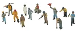 Mth 30-11066 Railroad Employees #3 Figures Set Of 12 Gauge Scale King New. Fixed Price $49.95.