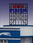 Miller's Greyhound Bus Station Animated Neon Sign O/ho Scale #5681 New In Pckge. Fixed Price $52.95.