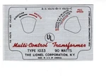 Lionel Trains 1033 Transformer Adhesive Faceplate Sticker Repro W/ Instructions. Fixed Price $9.95.