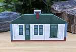 1995 The Cat Meow Wood Train Lionelville Illuminated Passenger Station. Fixed Price $7.99.