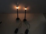 Chicago Line Toy Company Black Boulevard Light No. 37 Lot Of 2. Fixed Price $14.00.