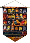 Lionel Train 9-42030 Well Stocked Shelve Wall Tapestry Hanging Angela Thomas Nip. Fixed Price $26.99.