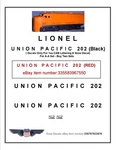 Up 202 Lionel Repro Alco Diesel "a" Unit Black "water Slide Decal Kit". Fixed Price $14.50.