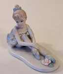 Vintage Valentino/the Aspen Gallery Collection Porcelain Seated Ballerina Figure. Fixed Price $17.99.