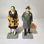Passengers Waiting For Lionel Train Composition Figures Vintage Japan Man, Woman. Fixed Price $19.00.