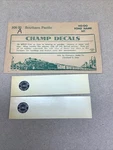 Champ Decals Ho Scale HN-32A: Southern Pacific Road Name Set White. Fixed Price $8.00.