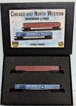 Scale 50FT Gondolas Chicago North Western/cnw Weathered 2-PACK Micro-trains. Fixed Price $59.98.