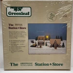 Greenleaf Village Station And Store Sealed 1987 Model Building Kit 8025 Nos. Fixed Price $28.95.