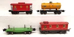 Lionel Vintage Gauge Assorted Freight Cars: 2654, 1682, 2657, 2651. Fixed Price $56.94.
