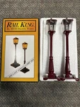 + Mth Gauge Railking No. 56 Maroon Street Lamp Set MT-1027 Lnib. Fixed Price $25.00.