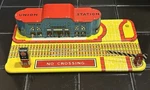 Marx Tin-litho Union Station Train Terminal W/ Crossing Arm Beauty!!!. Fixed Price $199.99.