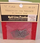 Keil Line Tailgate Passenger Car Vertical Bar O Scale 2 Rail Detail Kit 48-104. Fixed Price $5.00.