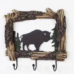Buffalo Log American Bison Key Hooks, By Deleon. Fixed Price $15.97.