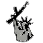 Thin Gray Line Statue Of Liberty M4 Cloisonn Pin With Dual Posts Correction. Fixed Price $10.49.