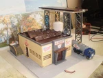 Ho Scale Ice Cream Factory Praire Farms Bachmann Plasticville W/light & Trucks. Fixed Price $33.99.