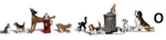 Scale Dogs & Cats, Woodland Scenics, WOO-A2725. Fixed Price $26.99.
