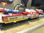 K-line Santa Fe MP-15 Atsf Dual Motor War Bonnet Diesel Locomotive & Caboose Set. Fixed Price $139.95.