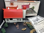 Bachmann Plasticville O Scale White Barn Weathervane Fence Animals 49-1987 Read. Fixed Price $13.99.