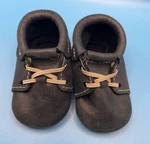 Freshly Picked Leather Slip On Shoes Moccasins Oxford Black Soft Sole 1-6 Mth. Fixed Price $14.94.