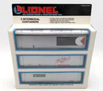 Lionel 6-12855 / O27 Gauge Intermodal Containers (set Of 3). Fixed Price $21.24.