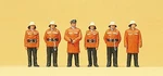 Firemen In Protective Clothes (6) Exclusive Ho/oo Figure Set Preiser 10214. Fixed Price $28.01.
